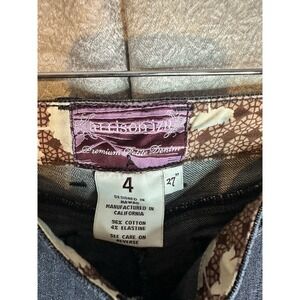 Allison Izu Size 4 27 Inches Denim Capri Pants Designed In Hawaii 96% Cotton